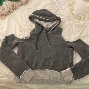 Hollister Greytone Hoodie with Cut Out sleeves